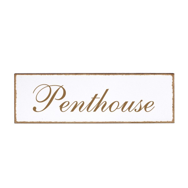 Deko Türschild - Penthouse - Schild 150x50cm - Schilder Türschilder