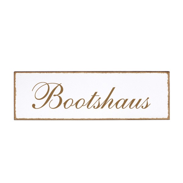 Deko Türschild - Bootshaus - Schild 150x50cm - Schilder Türschilder