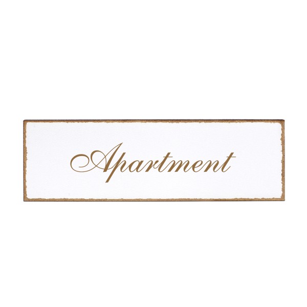 Deko Türschild - Apartment - Schild 150x50cm - Schilder Türschilder