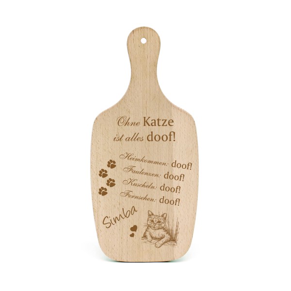 Katzendeko Schild Geschenk Katze im Fensterrahmen -... Alles Doof- Deko Katzenliebhaber