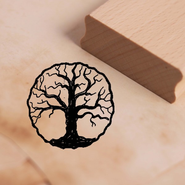 Motivstempel Lebensbaum - Stempel Holzstempel 38 x 38 mm