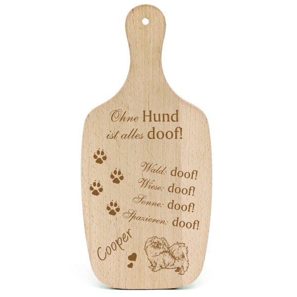 Deko Hundeschild Geschenk Hund Tibet Spaniel -...alles Doof-