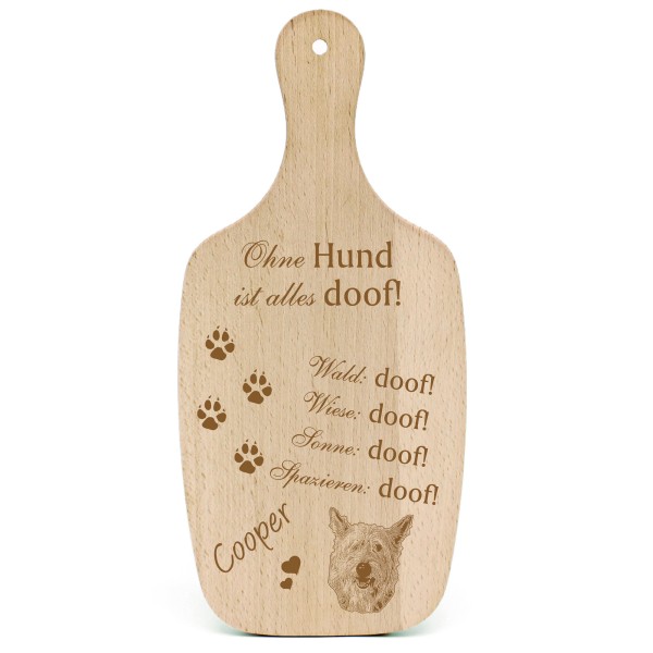 Deko Hundeschild Geschenk Hund Berger de Picardie -...alles Doof-