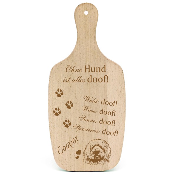 Deko Hundeschild Geschenk Hund Bobtail -...alles Doof-