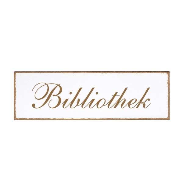 Deko Türschild - Bibliothek - Schild 150x50cm - Schilder Türschilder