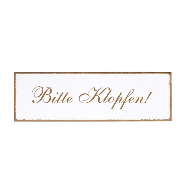 Deko Türschild - Bitte Klopfen! - Schild 150x50cm - Schilder Türschilder