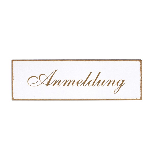 Deko Türschild - Anmeldung - Schild 150x50cm - Schilder Türschilder