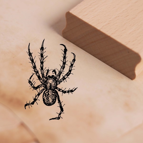 Motivstempel Höhlenspinne - Spinne Stempel Holzstempel 38 x 58 mm