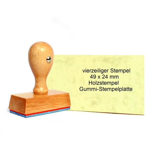 vierzeiliger Stempel 4zeilig vierzeilig Wunschtext personalisiert Adressstempel Namensstempel 49x24