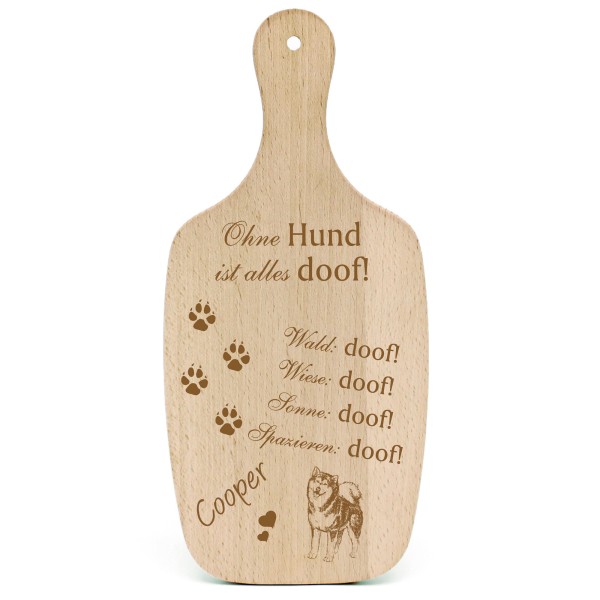 Deko Hundeschild Geschenk Hund Alaskan Malamute -...alles Doof-