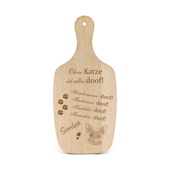 Katzendeko Schild Geschenk Khao Manee Katze -... Alles Doof- Deko Katzenliebhaber