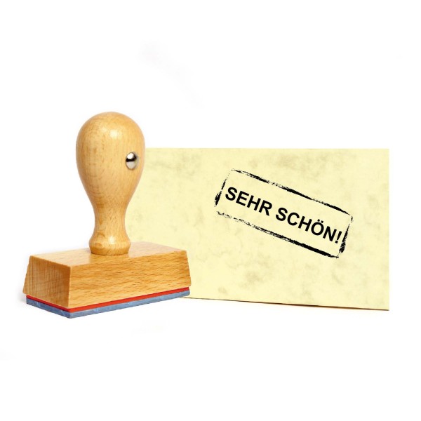 Lehrerstempel Stempel SEHR SCHÖN Schulstempel Beurteilung Schule Bewertung Bürostempel 49x19mm