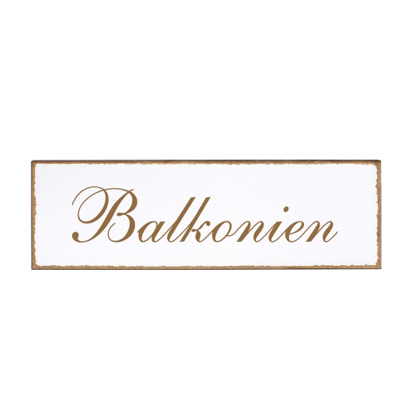 Deko Türschild - Balkonien - Schild 150x50cm - Schilder Türschilder