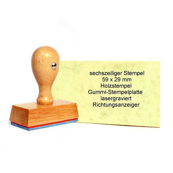 sechszeiliger Stempel 6zeilig sechszeilig Wunschtext personalisiert Adressstempel Namensstempel 59x2